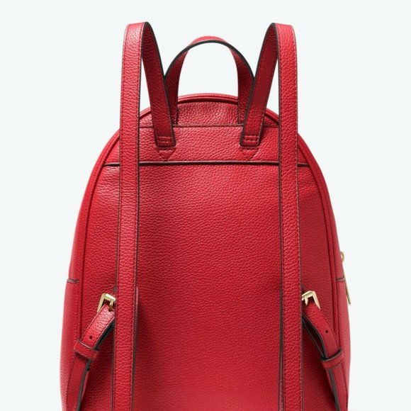 Michael Kors Red Abbey Pebbled Leather Medium Backpack main image 4